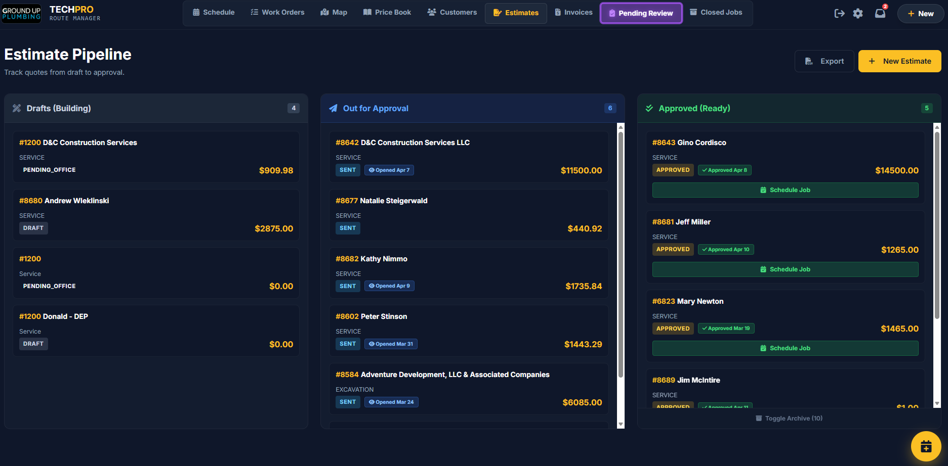 Estimate Pipeline